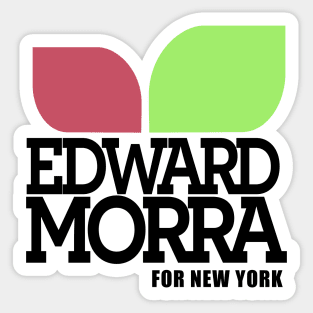 Edward Morra for New-York - black text Sticker